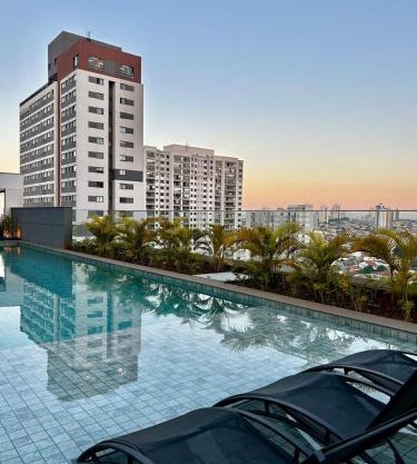 Studio novo a 3 Min do Metrô com Piscina, Academia e Lazer Completo