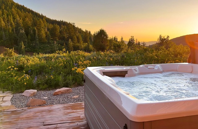 Stunning home with incredible views, trail access, hot tub & children's items