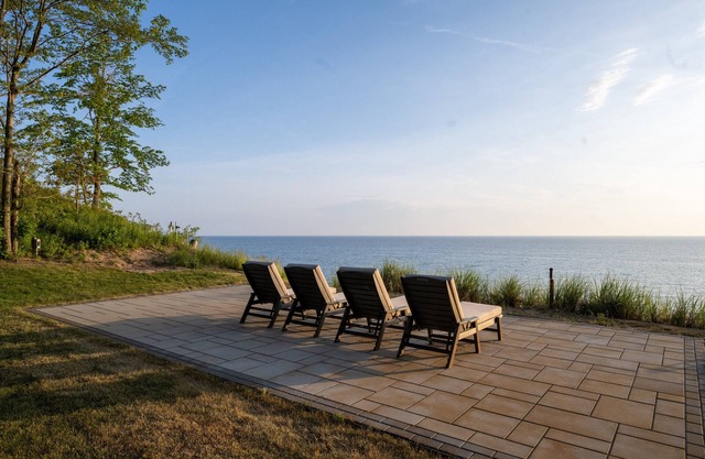 Stunning Lake Michigan Home with Private Beach
