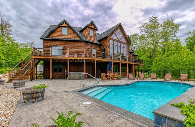 Superbe vue sur la montagne avec piscine privée / bain à remous - près des pistes
