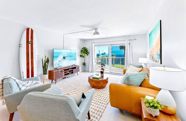 Upgraded Beachfront Comfort Just Steps from the Pier and Sand