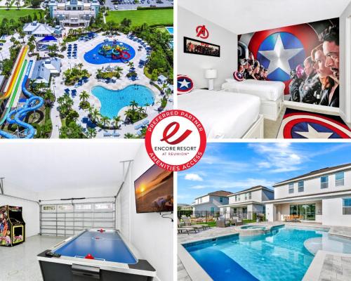 Stylish Home With Private Pool, Themed And Game Room With Waterpark & Resort Access Near Disney At Encore Resorts Reunion - 300Bu