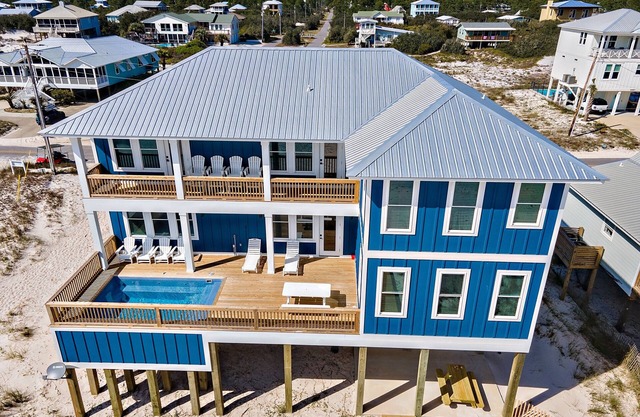 Brand New ~ Gulf Front ~ 7 BR ~ Private Pool ~ Summer Better ~Sleeps up to 20 ~ Prickett Properties