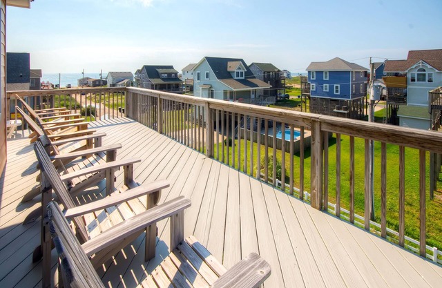 Obtenez Sandy à Rodanthe! Vue sur la mer avec accès facile à la plage, piscine, bain à remous, salle de jeux