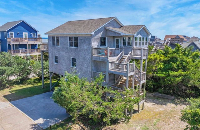 Oceanview, Dog Friendly Frisco Home with Grills + Nearby Community Beach Access