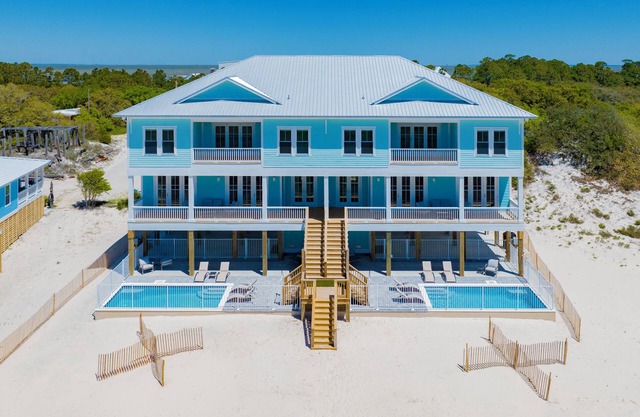 Summertime Blues - Beachfront, Private Heated Pool, Pet Friendly