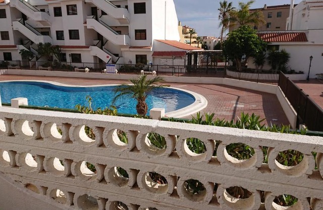Sunny apartment with terrace pool view