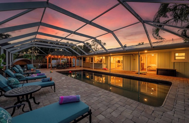 Sunny Pool Oasis Offering Privacy & Pickle ball