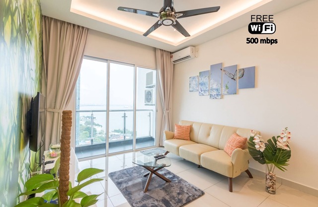 Sunrise Zencity @ Johor Town Center [⭐Vue sur la mer] + GRATUIT 500 mbps WIFI