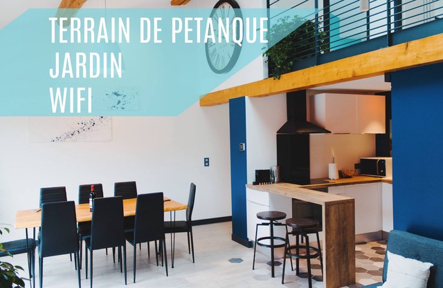 Superbe maison rénovée - Jardin - terrain de pétanque - cuisine d'été