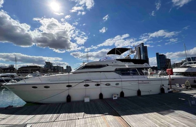 Superyacht on 5* Ocean Village Marina, Southampton