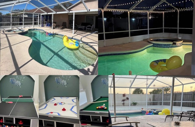 Tampa heat pool /hot tub lake view near airport