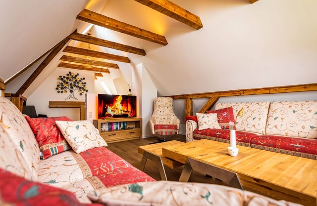 New, enchanting Himmelreich vacation apartment in Villa Marie in Oberbärenburg