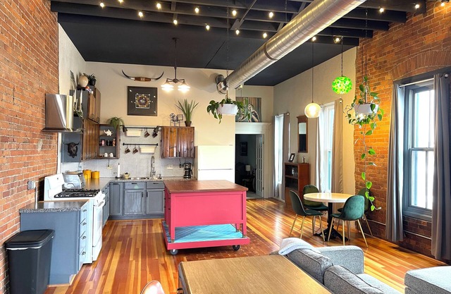 The Bird's Nest: Stunning lofted apartment in downtown Fort Wayne with AC, WiFi