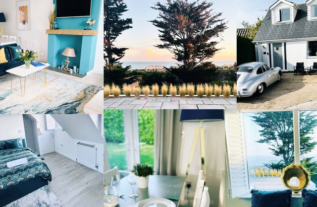 The Bolt Hole panoramic sea views with private parking and private garden