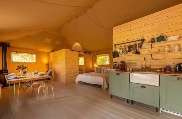 The Bushel is a luxurious tent for four, offering the chance to unwind