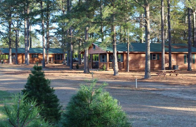 Log Cabin Location sur la ferme de l'arbre de Noël Fish River