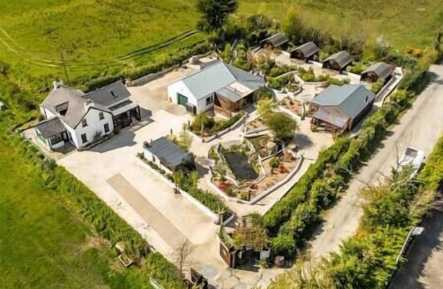 Shore House and 4 Eco Pods in Muff, ideal for large groups.