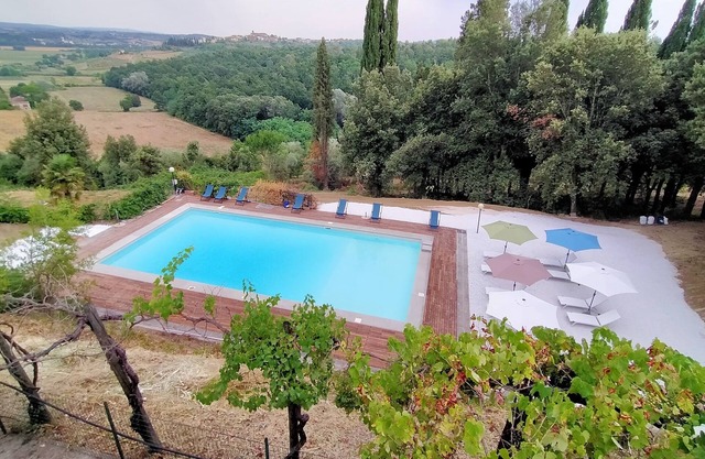 The olive house is located in the grounds of the historic Villa Meleto estate