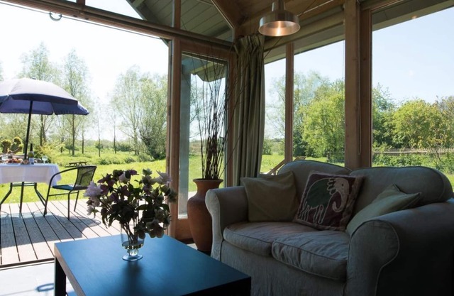 The Pump House, impressive style, in a meadow, by a bubbling brook, unique