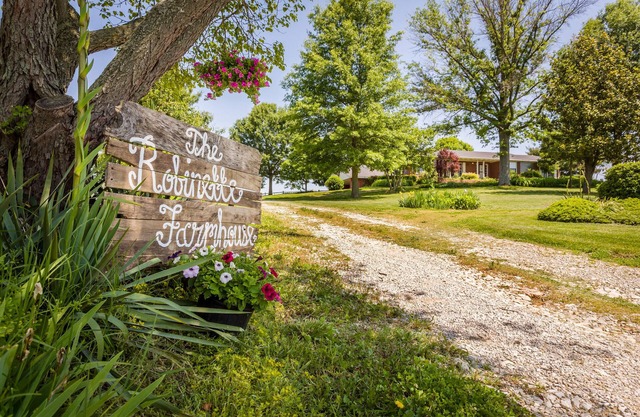 La Robinette House: vue sans fin de terres agricoles de roulement