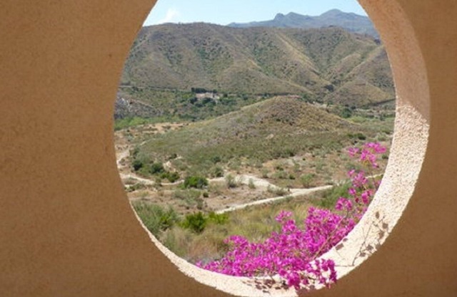 The villa overlooks the beautiful valley of Cortijo Grande, 10 Km from Mojacar