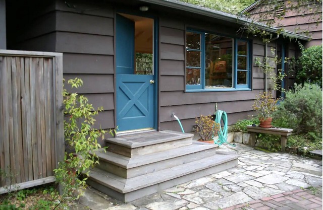 This quintessential writer's hideaway has its own garden and patio.