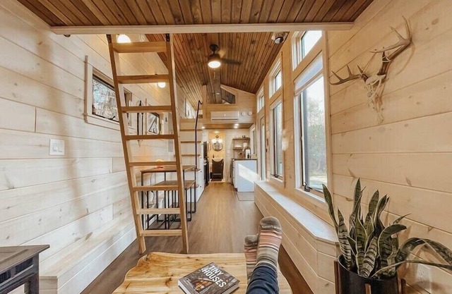 This tiny house is a 1 bedroom(s), 1 bathrooms, located in Chester, VT.
