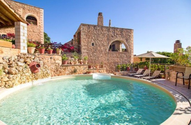 Villa Crète traditionnelle | Villa Green Faskomilia | Vues imprenables | 1 chambre | Samonas