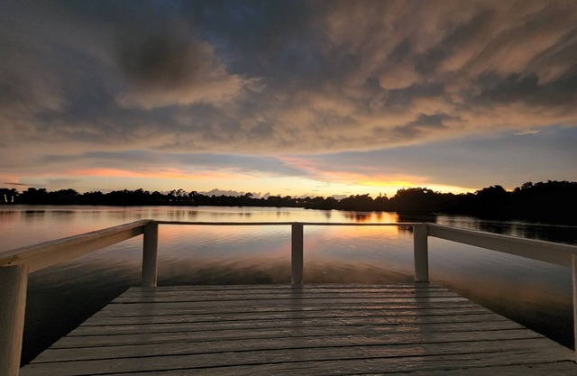Tranquil Waterfront Pool Home with beautiful views and sunsets and great fishing