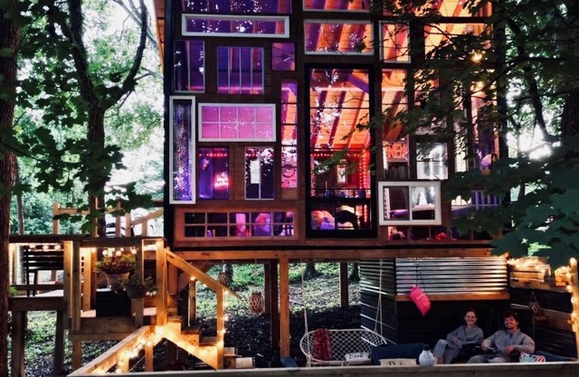 Treehouse with Wall of Windows #love #hiking #relax #getaway #TNStateParks