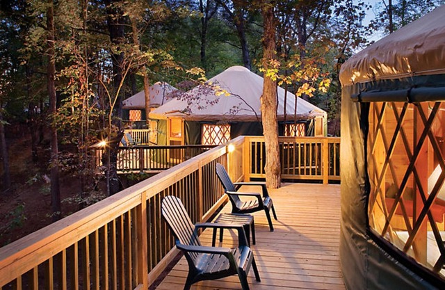 Try glamping in a yurk in Shenandoah Valley, VA