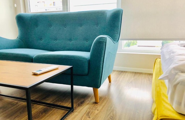 Turquoise and Magenta Apartment