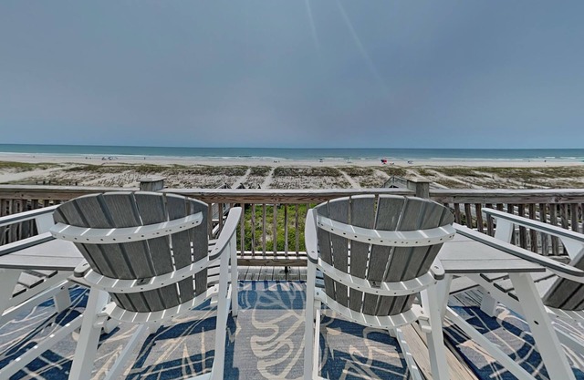 TWIN PALMS: 4 BR / 3 BA en bord de mer à Topsail Beach, pour 8 personnes