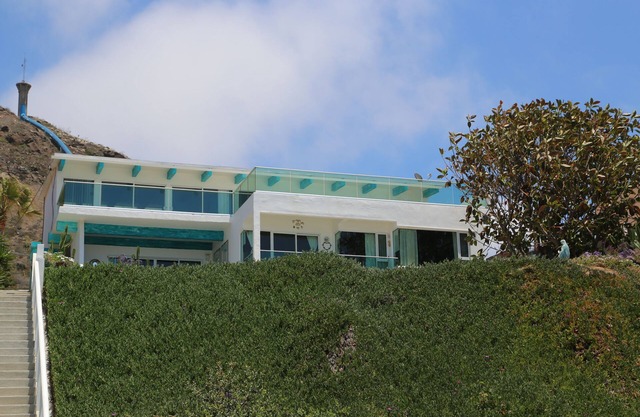 Two bedroom, two bath beach house on wide sandy beach.