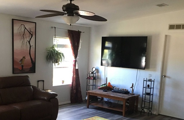 Two bedroom two bath fenced in yard close to the beach