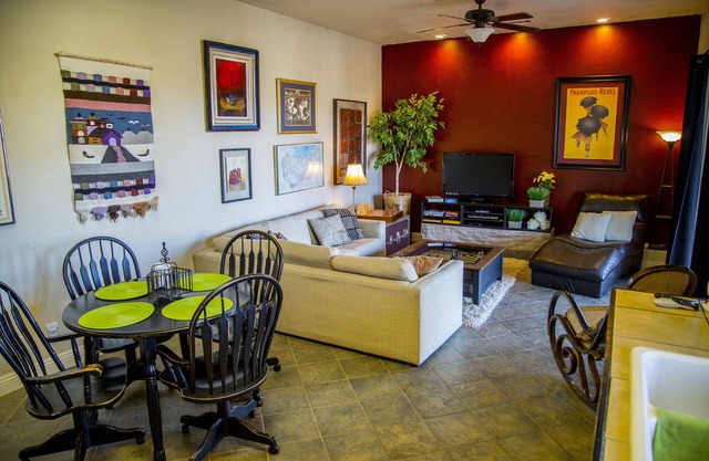 Two bedroom two bath furnished apartment with 2 king beds and full kitchen