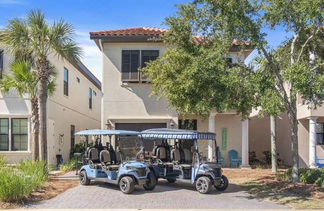 Maison côtière avec tout nouveau chariot de golf 6 places et barbecue