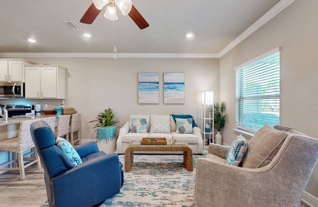Two-story townhome near the beach with WiFi, washer and dryer.