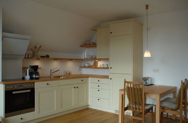 Appartement écologique (68m²) dans une maison passive au premier étage avec terrasse sur le toit