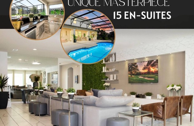 UNIQUE MASTERPIECE|15 Suites|Sleeps 30