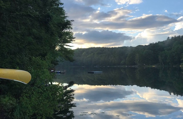 Détendez-vous avec vue sur la beauté tranquille de Hills Pond