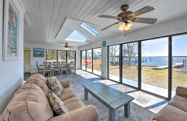 Updated Waterfront Escape w/ Dock & Fire Pit