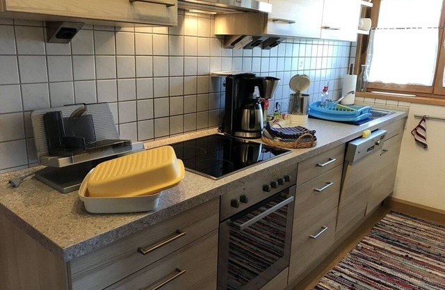 Himmel+Berge-Ferienwohnung, 65 qm, 2 Schlafzimmer, Wohnzimmer mit Schlafcouch, Eßecke, Küchenzeile, Dusche, WC, Balkon