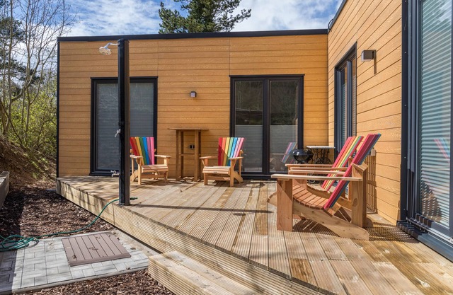 Maison de vacances "Tiny House Brekendorf Kammberg" avec vue sur les montagnes & Wi-Fi