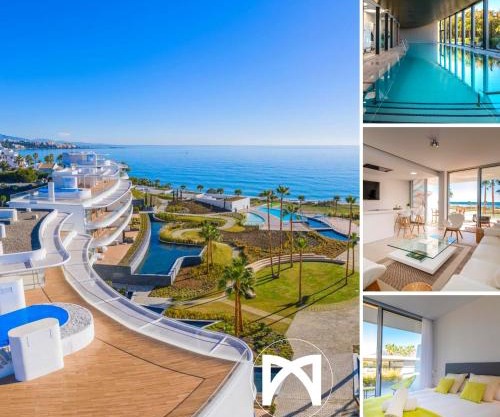 VACATION MARBELLA I Live on the Edge of the Sea, New Beachfront Condo, Padel Courts, Gym, Sauna, Luxury Spa and 24-7 security