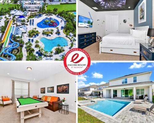 Vibrant Home Near Disney With Media Room, Themed Rooms, Game Room And Waterpark & Resort Access At Encore Resorts Reunion - 7450Mr