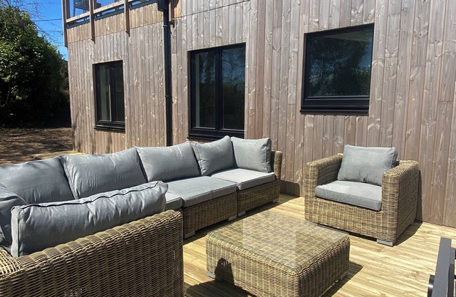 Villa "grande-est" en Bois & Passive, vue Mer, à 400m de la Plage , 8 à 10 Pers