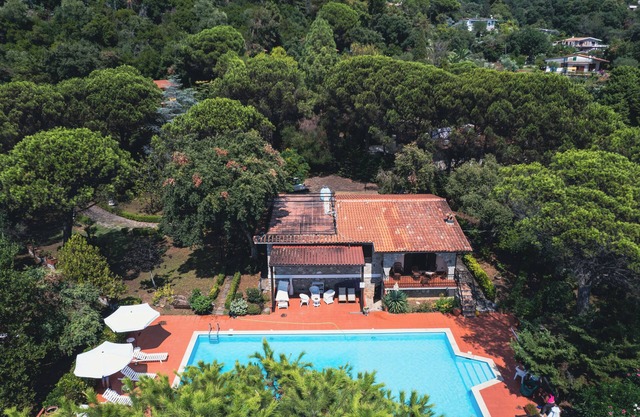 Villa Angela with pool and sea view