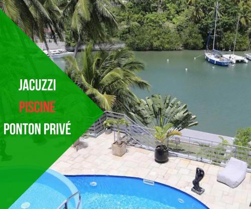Villa Evasion, piscine jacuzzi et ponton privé